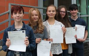 GCSE results day at Bishop Heber High School 