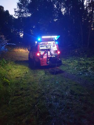 Firefighters on scene. Photo: @SFRS_Wenlock