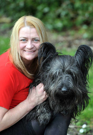 Suzanne with Dougie the Skye Terrier