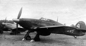 Princess Margaret's entry for the Wolverhampton air race was this Hawker Hurricane flown by Peter Townsend. Called The Last of the Many, it is seen at the June 1950 event.