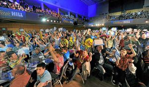 The Grand Slam of Darts final at Wolverhampton Civic Hall.