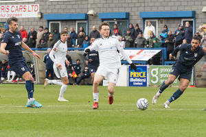 Patrick Jarrett gaining possession in Kidderminster Harriers box (Kieran Griffin)