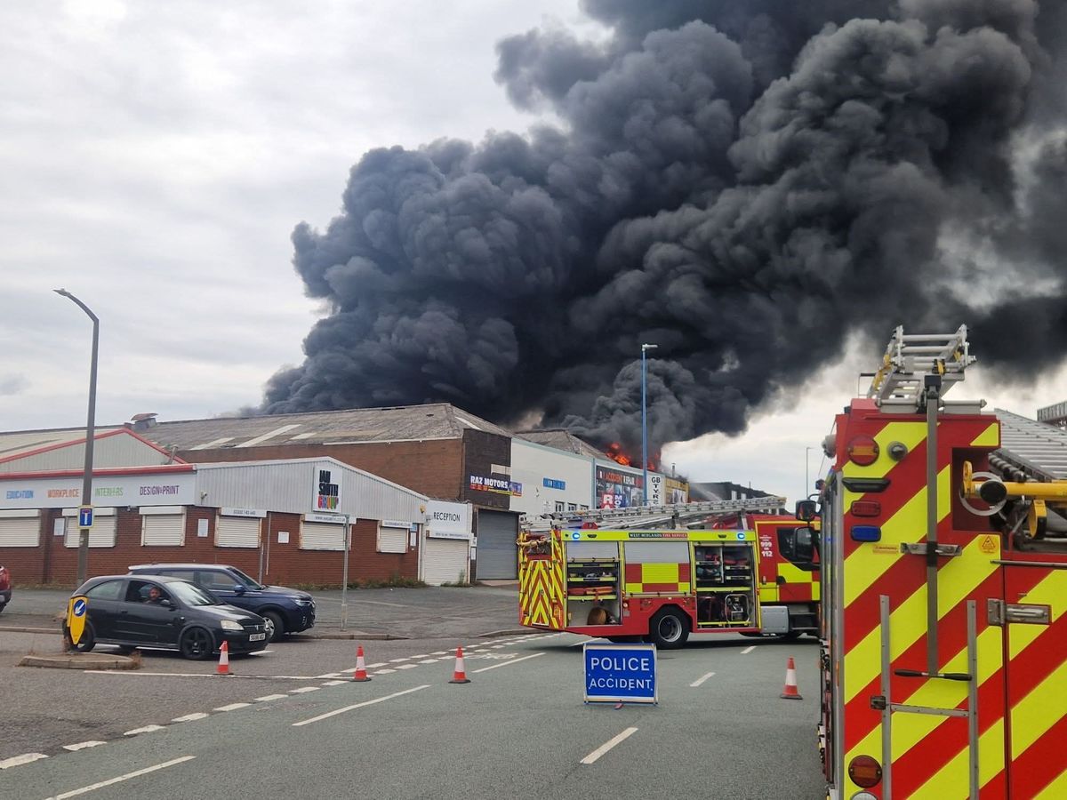 Firefighters tackling large blaze in West Bromwich