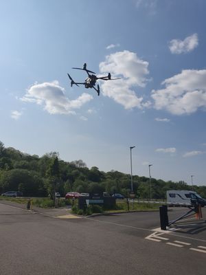 Police joined forces with a drone team in the crackdown