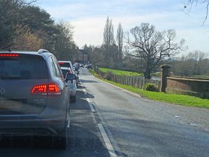There were long queues of traffic outside Attingham Park today