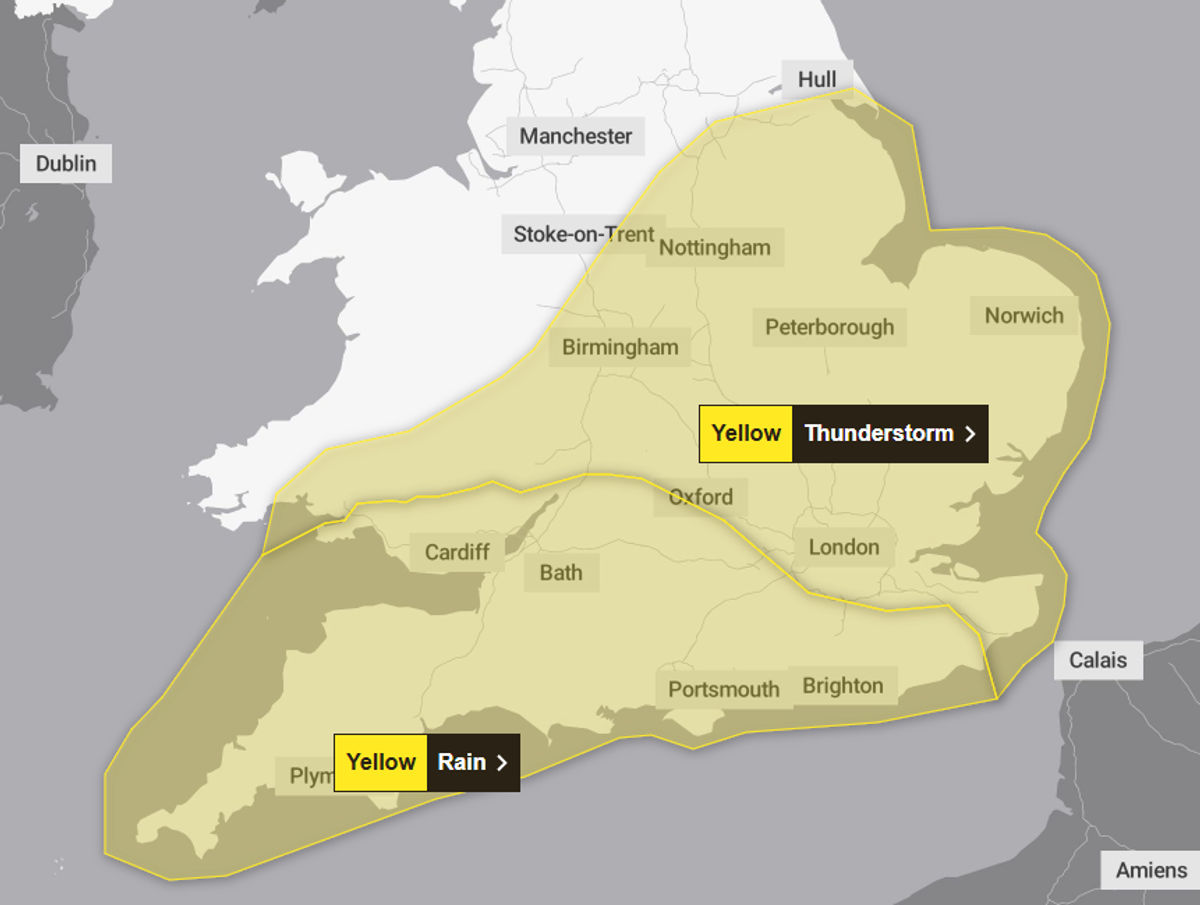 Thunderstorm warnings in place as Shropshire warned of scattered heavy showers and possible train delays