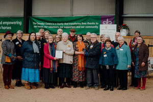 LCSG members and supporters with the King’s Award for Voluntary Service and Certificate.