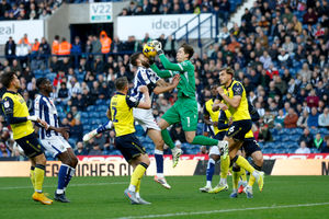 Nat Phillips during Albion's clash with Oxford (Photo by Adam Fradgley/West Bromwich Albion FC via Getty Images)