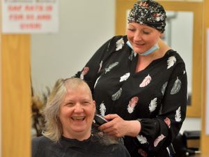 Supporting image for story: Shropshire accountant has head shaved to show solidarity with poorly friend 