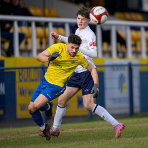 Kieran Cook swerves around George Unsworth during Shifnal Town's victory over Trafford (Picture: Jim Wall)