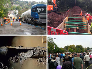 Supporting image for story: Telford water pipe burst: Schools closed and thousands without water after poor weather hampers repairs