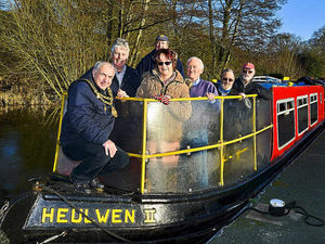 Supporting image for story: Watch: Narrowboat blazes trail with first trip on stretch of canal in 60 years