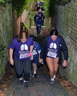 Walkers taking on the challenge on Sunday