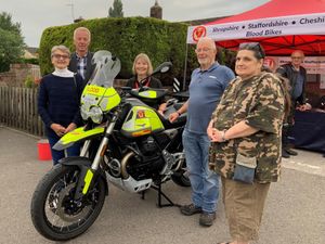 Supporting image for story: Blood bike charity's new vehicle named in honour of generous £40K donor