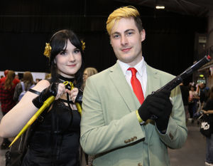 Kathryn Hanwright and James Horne at Wales Comic Con's Telford Takeover.