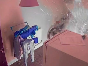 Supporting image for story: Terrifying moment e-bike battery bursts into flames - sending Birmingham man running for his life