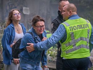 Supporting image for story: Kyiv mourns after Russian attack that killed 31 people, including five children