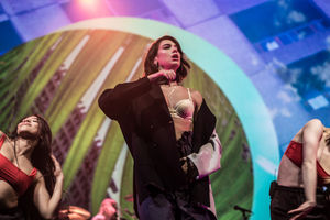 Dua Lipa at Birmingham's Genting Arena. Pic: Emma Turner