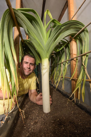 Chris with a huge leek