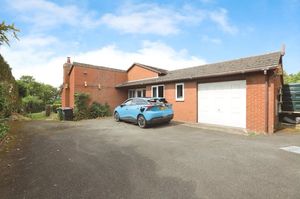 The driveway offers plenty of space