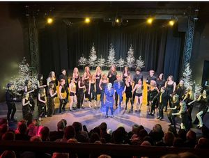 Rooftop Studios performing arts students on stage at Stone, Staffordshire's new Crown Wharf Theatre