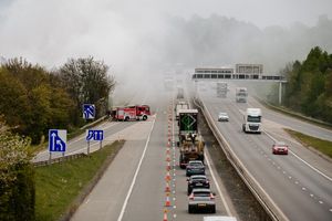 The fire led to a closure of the M54 at one stage