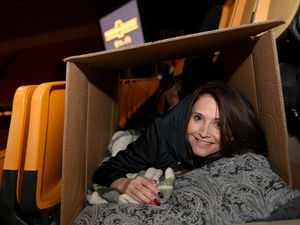 Supporting image for story: The Molineux Sleepout returns giving fans the opportunity to bed down on a cold night in the Stan Cullis Stand
