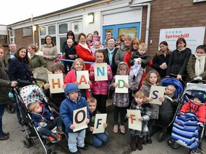 Supporting image for story: Parents protest at planned changes to children's centres