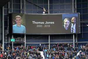 Thomas Jones was remembered in a tribute at The Hawthorns (AMA)