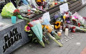 Fans at the Black Sabbath Bridge. Photo: Joseph Walshe/SWNS