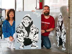 Supporting image for story: 'Birmingham's Banksy' donates artwork to Shrewsbury charity for upcoming auction 