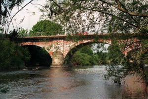 The stone Montford Bridge was the first of more than 40 bridges that Thomas Telford built in Shropshire