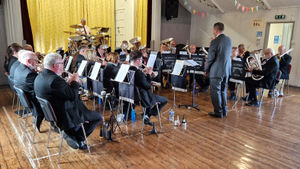 Jackfield Brass Band play Edgmond Village Hall