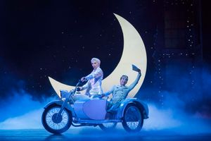 Liam Mower 'The Angel - Cinderella's Fairy Godfather' and Ashley Shaw 'Cinderella' . Photo by Johan Persson