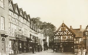 The Buttery in Shifnal during the 1930s. The picture shows the property in situ before it was moved.