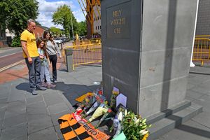Tributes outside Molineux