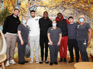 Supporting image for story: Wolves players help Compton Care patients and staff have a Merry Christmas