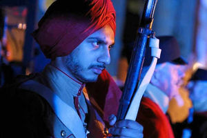 Arun dressed as a soldier in The Black Prince