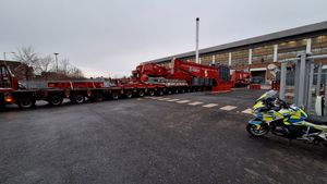 The load was larger and wider than normal. Photo: Staffordshire Police Roads Policing Unit