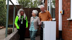 RES energy advisors delivering free energy efficiency advice as part of the Warmer Homes Project