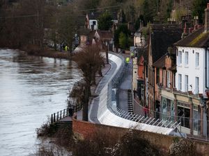 Supporting image for story: Flood barriers go up in Ironbridge with more rain on the way