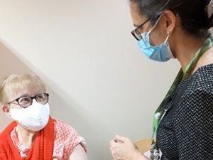 Supporting image for story: 'One of the nicest presents I’ve had': Walsall grandmother receives Covid vaccination on her 82nd birthday
