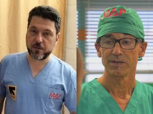 Supporting image for story: Missing limbs and bullet wounds: British doctors reflect on time in Gaza