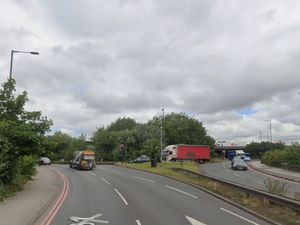 Supporting image for story: 'Major disruption' after lorry overturned at Wednesbury roundabout near M6