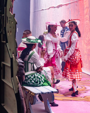 The colourful costumes are a vivid feature of the show. Photo: Danny Kaan