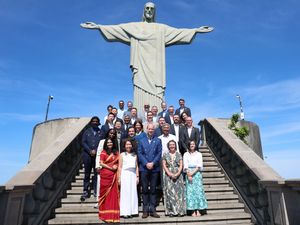 Supporting image for story: William follows in mother’s footsteps as he views Rio de Janeiro from above