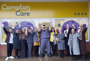Compton Care staff celebrate the opening of the new store
