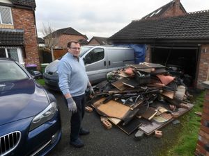 Supporting image for story: Watch as Telford couple's beloved classic cars burst into flames days before Christmas