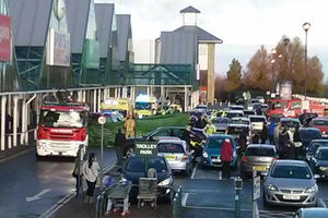 Emergency services on the scene at Wrekin Retail Park