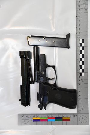 The firearm seized by officers. Photo: NCA